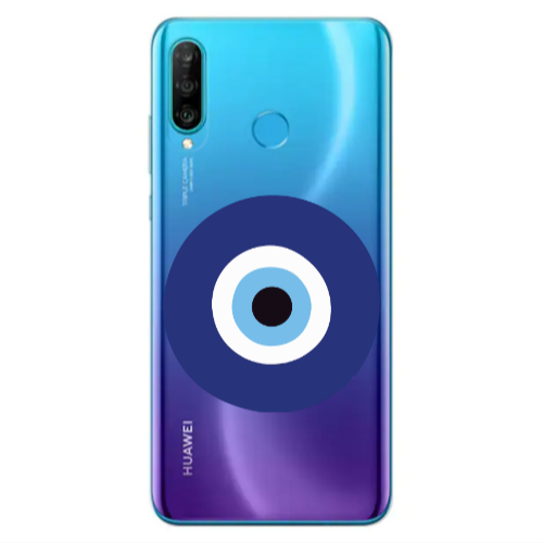 Huawei P30 Lite Evil eye bead Transparent Silicone TPU Θήκη