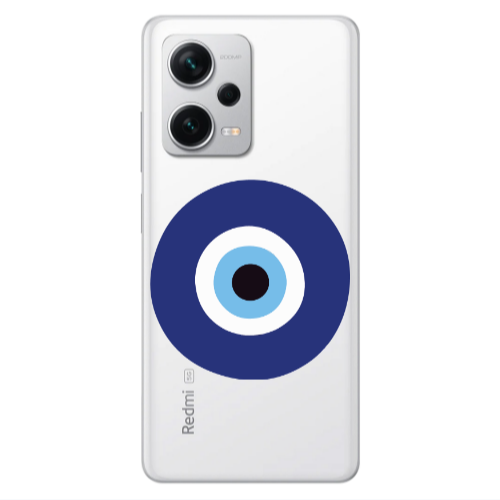Xiaomi Redmi Note 12 5G Evil eye bead Transparent Silicone TPU Θήκη