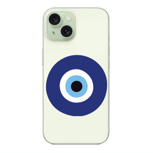 Apple iPhone 15 Plus Evil eye bead Transparent Silicone TPU Θήκη