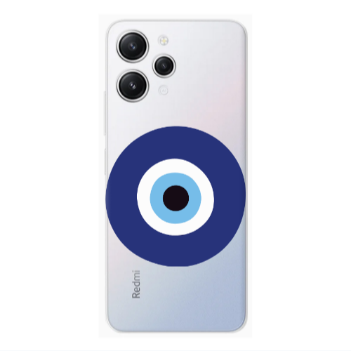 Xiaomi Redmi 12 Evil eye bead Transparent Silicone TPU Θήκη