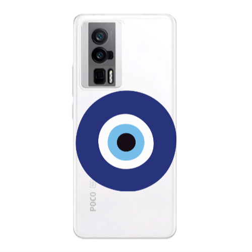 Xiaomi Poco F5 Pro Evil eye bead Transparent Silicone TPU Θήκη