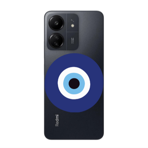 Xiaomi Redmi 13C Evil eye bead Transparent Silicone TPU Θήκη