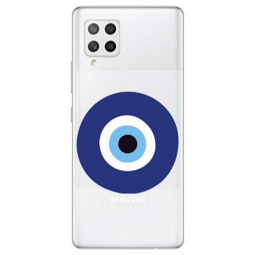 Samsung A42 5G Evil eye bead Transparent Silicone TPU Θήκη