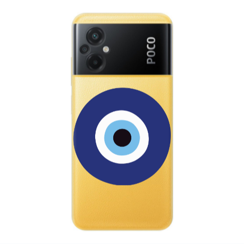 Xiaomi Poco M5 Evil eye bead Transparent Silicone TPU Θήκη
