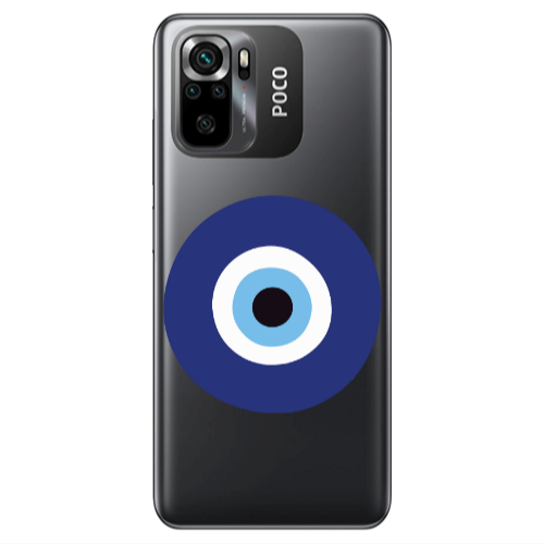 Xiaomi Poco M5 s Evil eye bead Transparent Silicone TPU Θήκη