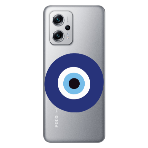 Xiaomi Poco X4 GT Evil eye bead Transparent Silicone TPU Θήκη