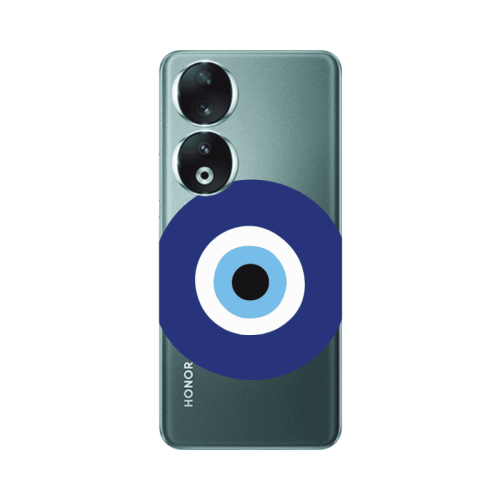 Honor 90 5G Evil eye bead Transparent Silicone TPU Θήκη