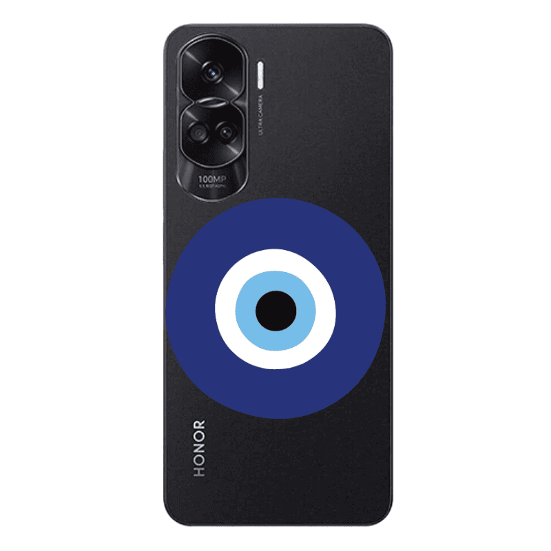 Honor 90 Lite 5G Evil eye bead Transparent Silicone TPU Θήκη