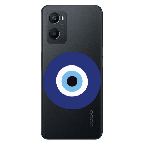 Oppo A 96 Evil eye bead Transparent Silicone TPU Θήκη