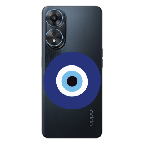 Oppo A 98 Evil eye bead Transparent Silicone TPU Θήκη