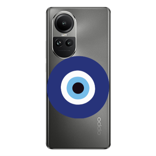 Oppo Reno10 5G Evil eye bead Transparent Silicone TPU Θήκη