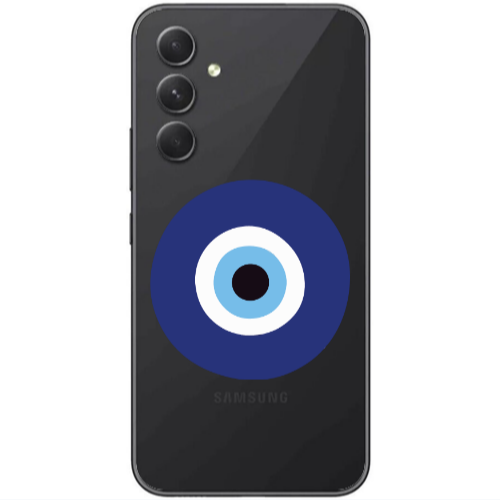 Samsung Galaxy A25 Evil eye bead Transparent Silicone TPU Θήκη