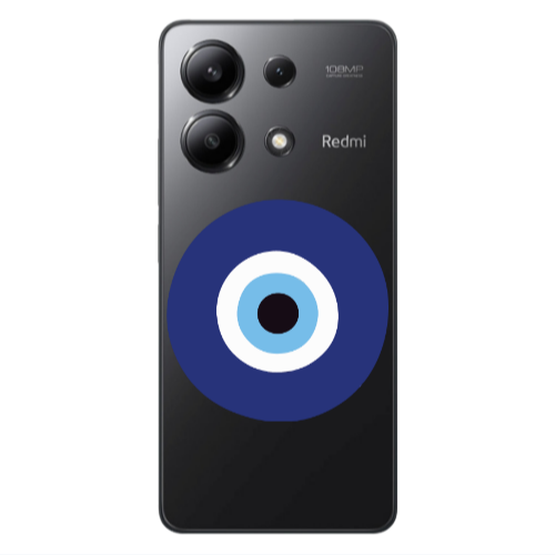 Xiaomi Redmi Note 13 4G Evil eye bead Transparent Silicone TPU Θήκη