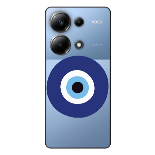 Xiaomi Poco M6 Pro 4G Evil eye bead Transparent Silicone TPU Θήκη
