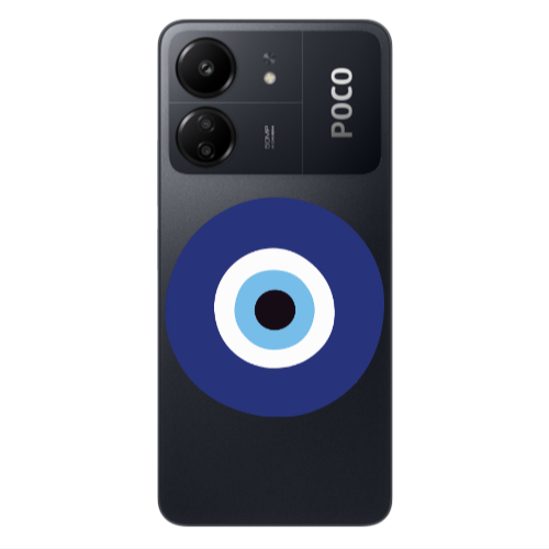 Xiaomi Poco C65 Evil eye bead Transparent Silicone TPU Θήκη
