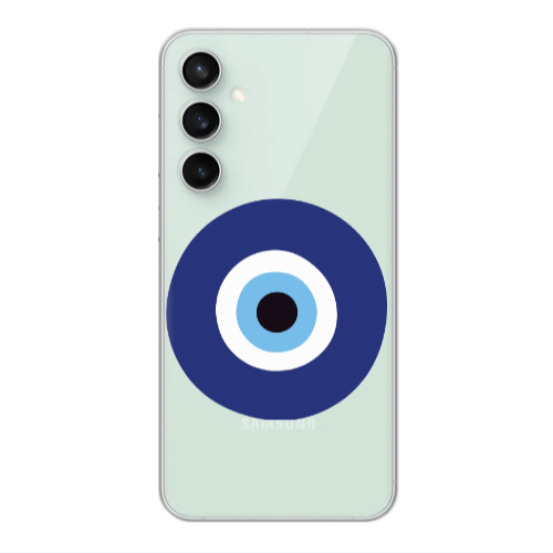 Samsung S24 Plus Evil eye bead Transparent Silicone TPU Θήκη