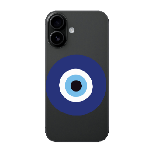 Apple Iphone 16 Evil eye bead Transparent Silicone TPU Θήκη