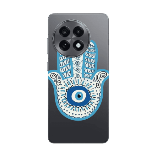 Oneplus 13 5G Evil eye bead in hand Transparent Silicone TPU Θήκη