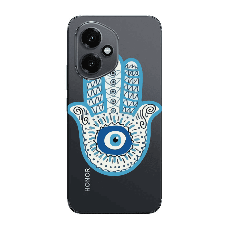 Honor Magic 400 Evil eye bead in hand Transparent Silicone TPU Θήκη