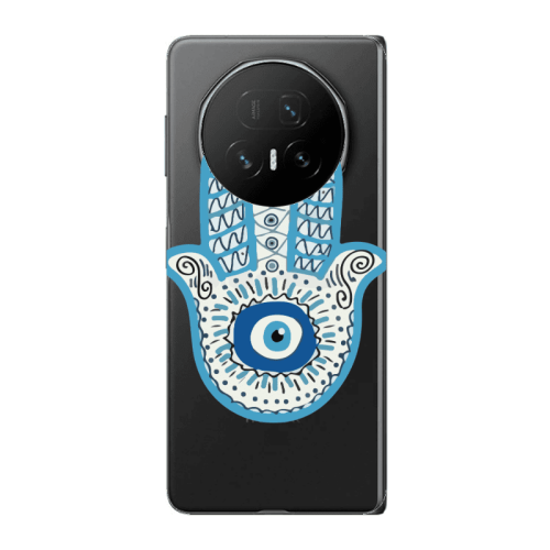 Honor Magic V5 Evil eye bead in hand Transparent Silicone TPU Θήκη