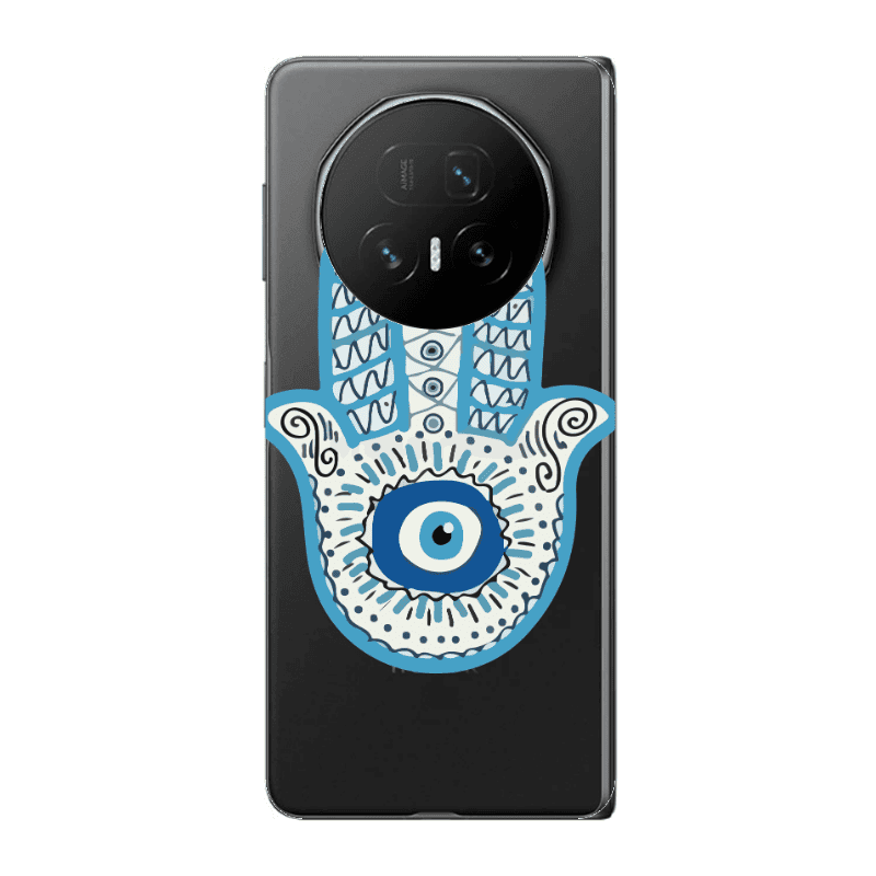 Honor Magic V5 Evil eye bead in hand Transparent Silicone TPU Θήκη