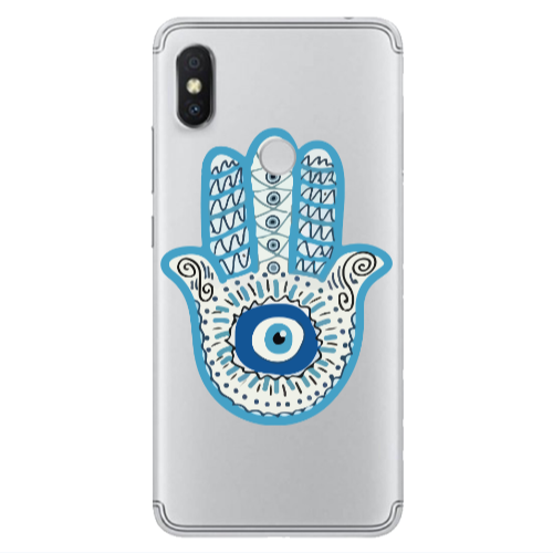 Xiaomi Redmi S2 Evil eye bead in hand Transparent Silicone TPU Θήκη