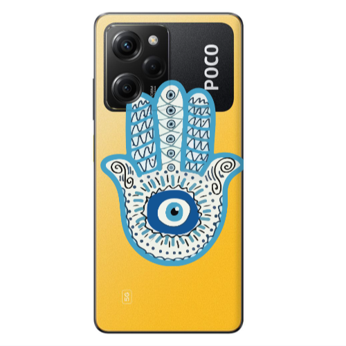 Xiaomi Poco X5 Pro Evil eye bead in hand Transparent Silicone TPU Θήκη