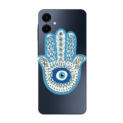Samsung A06 Evil eye bead in hand Transparent Silicone TPU Θήκη