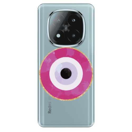 Xiaomi Redmi Note 14 Pro + 5g Evil eye bead 2 Transparent Silicone TPU Θήκη
