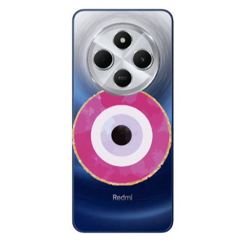 Xiaomi Redmi 14c Evil eye bead 2 Transparent Silicone TPU Θήκη
