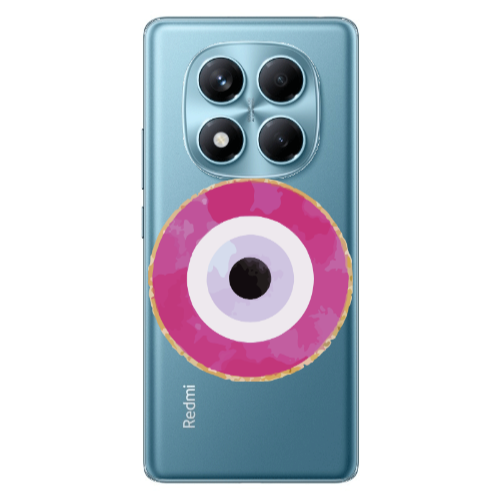 Xiaomi Redmi Note 14 Pro Evil eye bead 2 Transparent Silicone TPU Θήκη