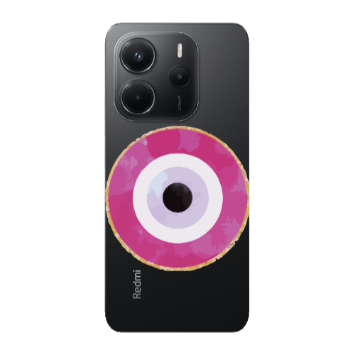 Xiaomi Redmi Note 14 Evil eye bead 2 Transparent Silicone TPU Θήκη