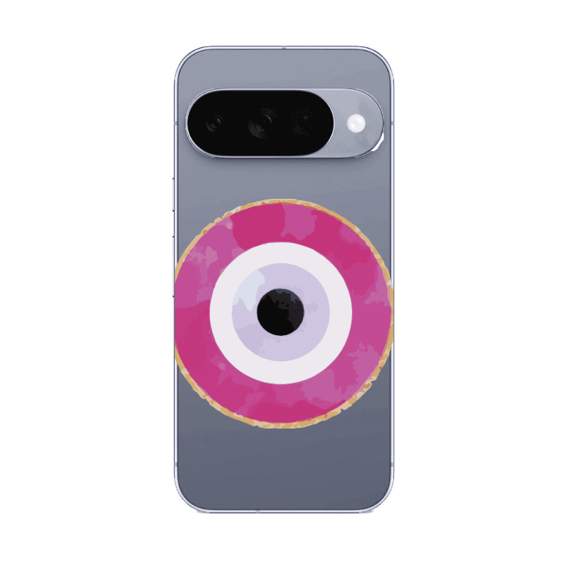 Google Pixel 10 Evil eye bead 2 Transparent Silicone TPU Θήκη