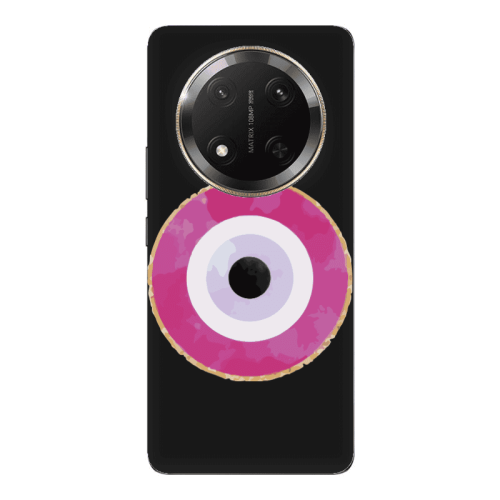 Honor Magic 7 Lite Evil eye bead 2 Black Colored Silicone TPU Θήκη