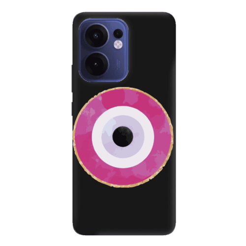 Oppo Reno13 FS Evil eye bead 2 Black Colored Silicone TPU Θήκη