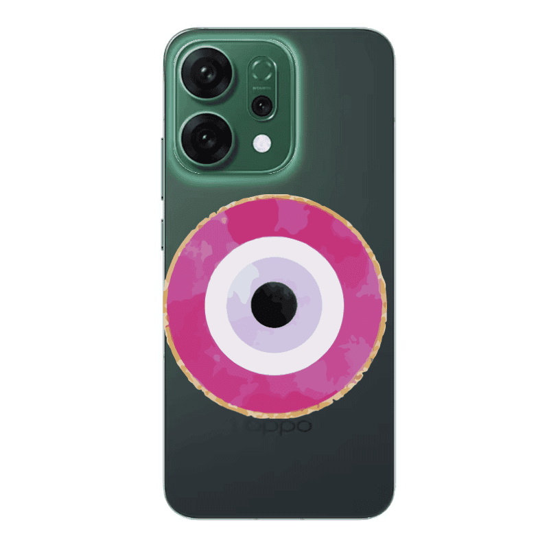 Oppo RENO 14 Evil eye bead 2 Transparent Silicone TPU Θήκη