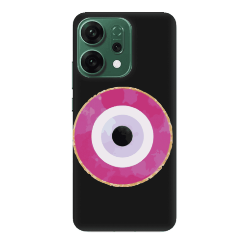 Oppo RENO 14 Evil eye bead 2 Black Colored Silicone TPU Θήκη