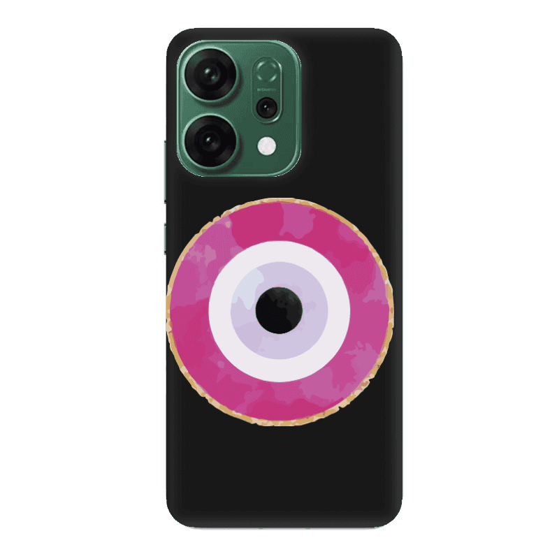 Oppo RENO 14 Evil eye bead 2 Black Colored Silicone TPU Θήκη