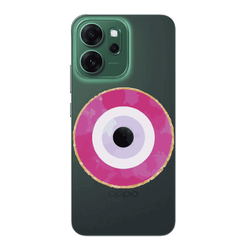 Oppo 14 F Evil eye bead 2 Transparent Silicone TPU Θήκη