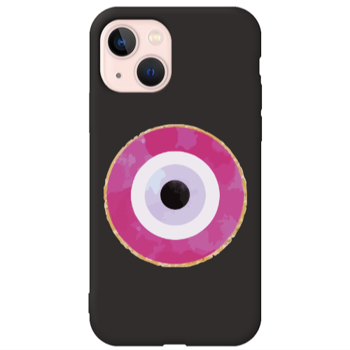 Apple iPhone 13 Evil eye bead 2 Black Colored Silicone TPU Θήκη