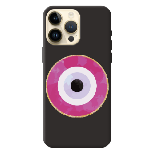 Apple iPhone 13 Pro Max Evil eye bead 2 Black Colored Silicone TPU Θήκη