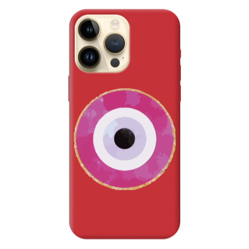 Apple iPhone 13 Pro Max Evil eye bead 2 Red Colored Silicone TPU Θήκη