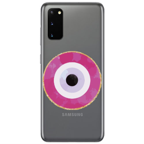 Samsung S20 Evil eye bead 2 Transparent Silicone TPU Θήκη