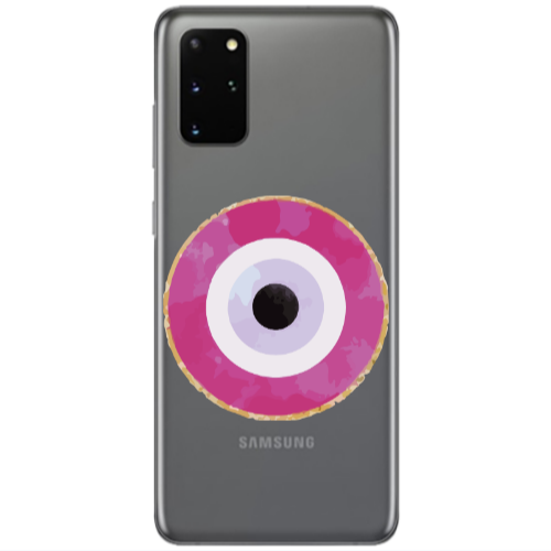 Samsung S20 Plus Evil eye bead 2 Transparent Silicone TPU Θήκη