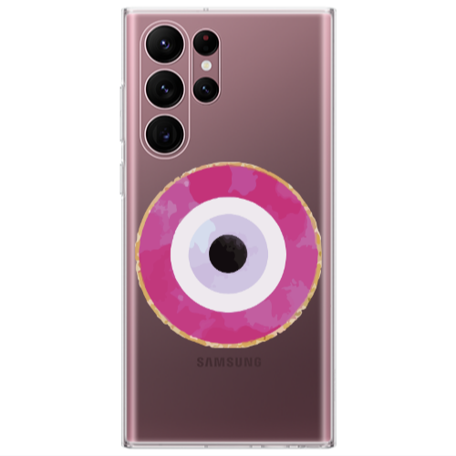 Samsung S22 Ultra Evil eye bead 2 Transparent Silicone TPU Θήκη