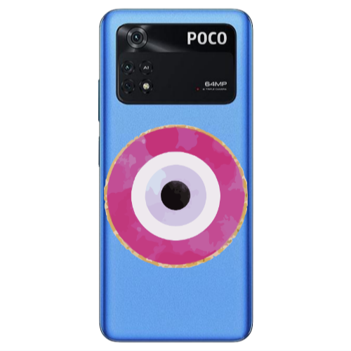 Xiaomi Poco M4 Pro 4G Evil eye bead 2 Transparent Silicone TPU Θήκη