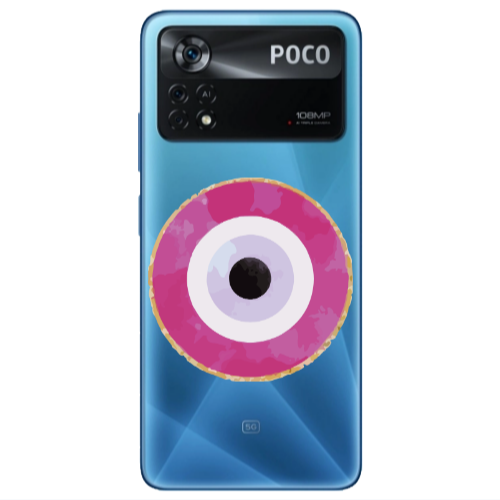 Xiaomi Poco X4 Pro Evil eye bead 2 Transparent Silicone TPU Θήκη