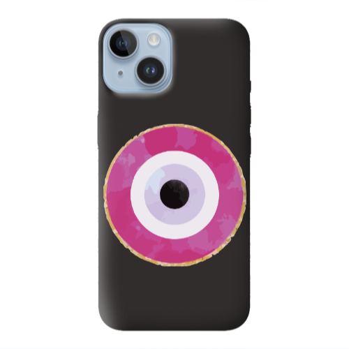 Apple iPhone 14 Plus Evil eye bead 2 Black Colored Silicone TPU Θήκη