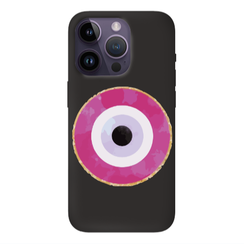 Apple iPhone 14 Pro  Evil eye bead 2 Black Colored Silicone TPU Θήκη