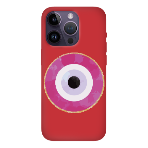 Apple iPhone 14 Pro  Evil eye bead 2 Red Colored Silicone TPU Θήκη